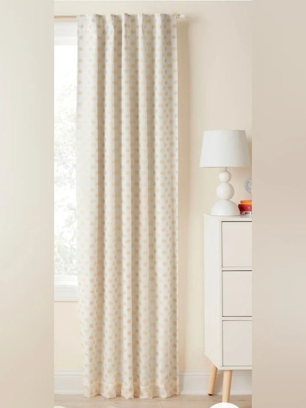 Pillowfort Metalic Dotted Kids' Blackout Window Curtain (1) Panel Size 42